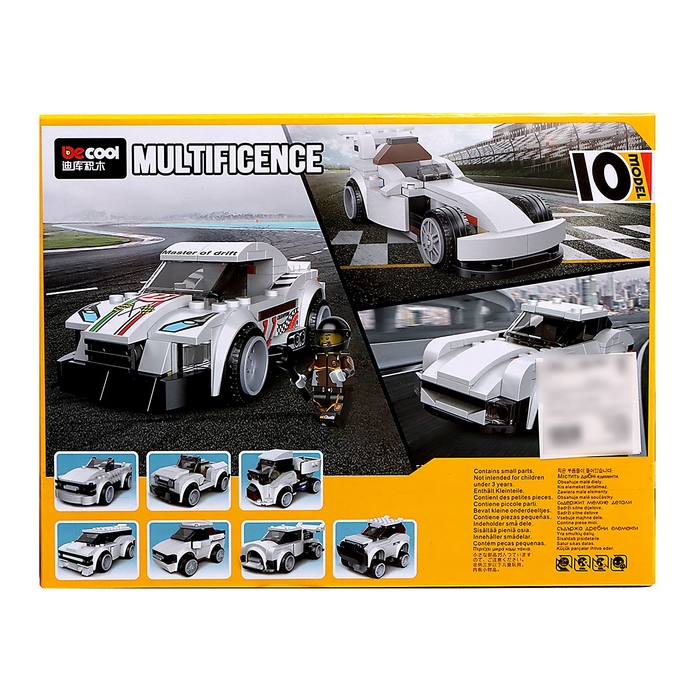 Конструктор блочный «Спорткар», 10 вариантов сборки, 181 деталь Конструктор блочный «Спорткар», 10 вариантов сборки, 181 деталь