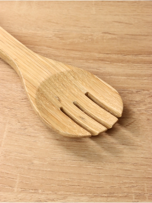 Набор для салата (вилка+ложка) 28 см, бамбук