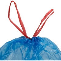 Мешки для мусора ПНД 60л 30мкм 20шт/рул синие 60x70см Luscan с завязками