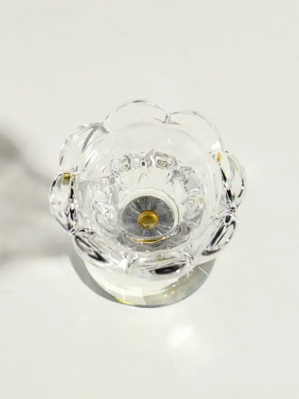 Стеклянный подсвечник на 1 свечу &laquo;Цветочек&raquo;, 5.5&times;6.8&times;6.8 см