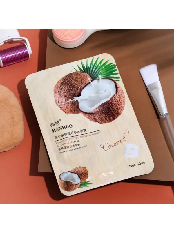 Тканевая маска для лица с кокосом, увлажняющая Тканевая маска для лица с кокосом, увлажняющая