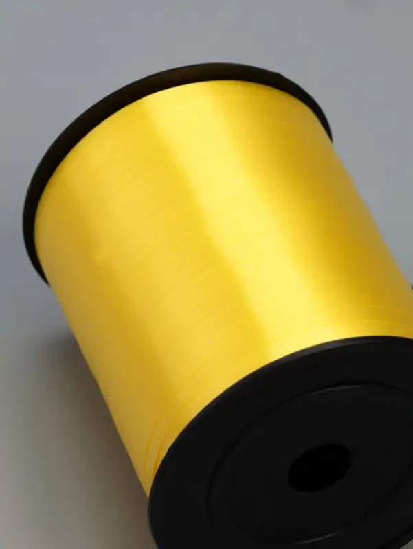 Лента для декора, подарков и шаров, жёлтый, 0.5 см &times; 500 ярдов