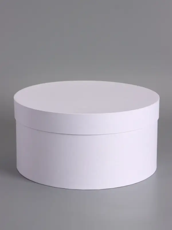 Коробка круглая белая, 30 х 15 см