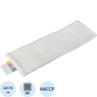 Насадка МОП плоский, 40х13 см, микрофибра, т-образное ухо, белый MF2139