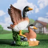 Садовая фигура из полистоуна &laquo;Утка с селезнем&raquo;, 24&times;17&times;35 см