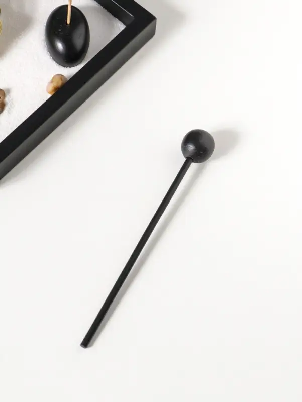 Сад Дзен "Будда в кремовом у гонга" песок+камни+аромапалочки 13,2х15х16 см