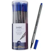 Ручка капиллярная BrunoVisconti. Basic FINELINER, синий стержень, узел 0.4 мм