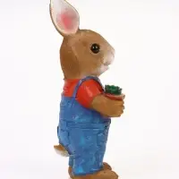 Садовая фигура из полистоуна &laquo;Заяц с лопатой&raquo;, 9&times;13.5&times;27 см, Greengo