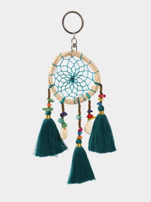 Брелок Брелок "Ловец снов" 17 см, цв. бирюзовый