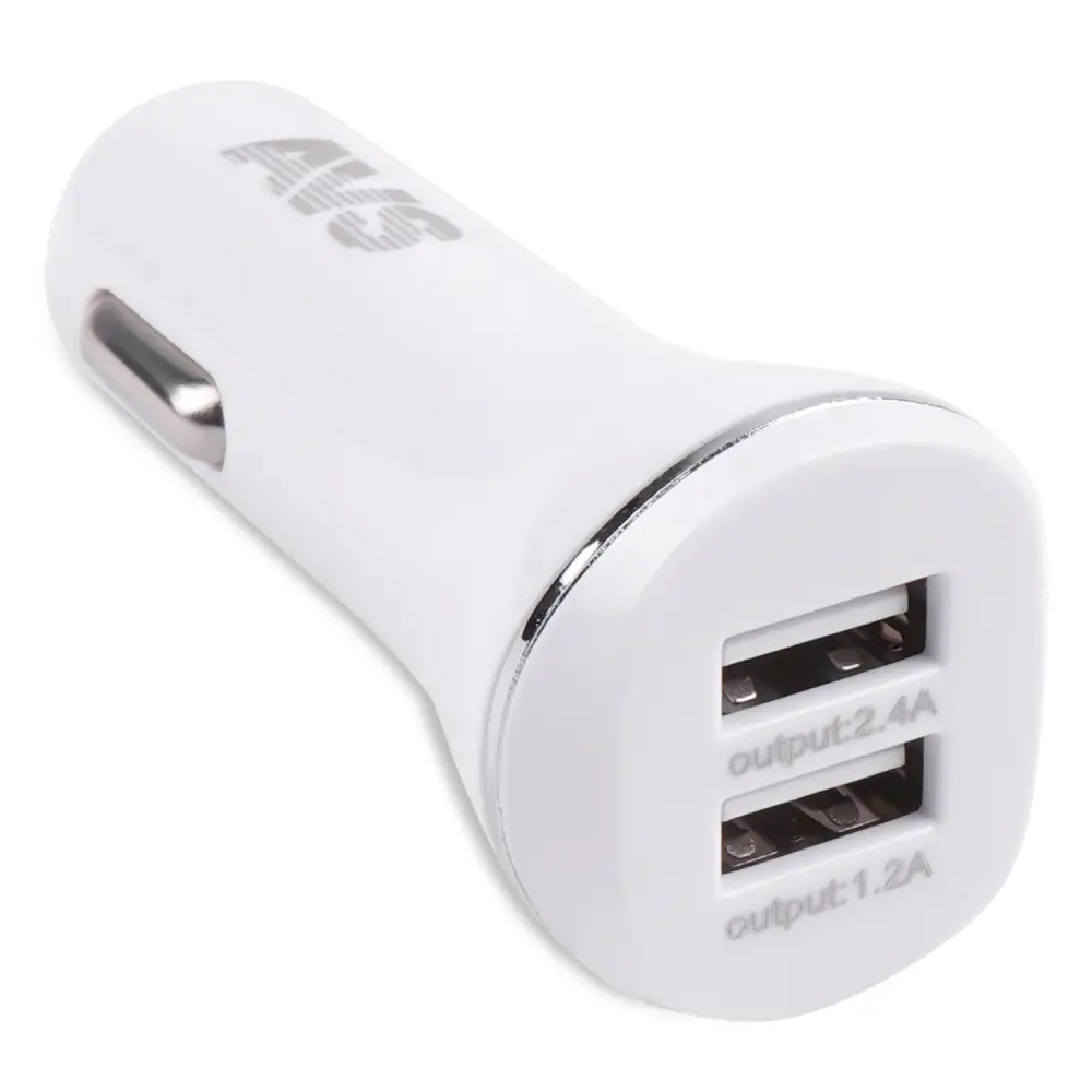 Автомобильное ЗУ AVS UC-322, 2 USB, 2.4 A, 12 Вт, белый (A78020S)