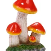 Садовая фигура из полистоуна &laquo;Мухомор на поляне&raquo;, 15&times;10&times;21 см