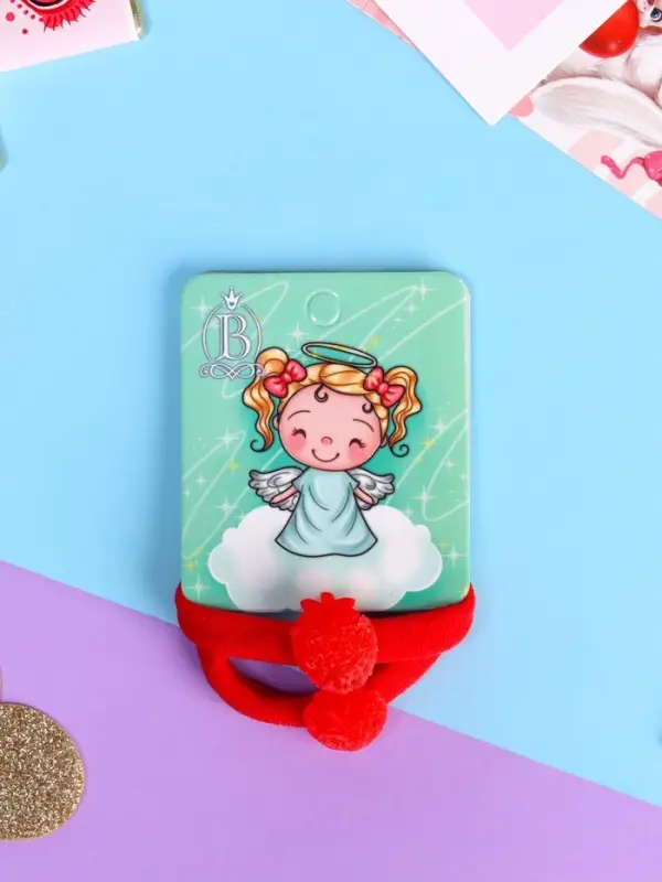 Резинка для волос «Пупсёнок», набор 2 шт., клубничка, 3.5 см, красная Резинка для волос «Пупсёнок», набор 2 шт., клубничка, 3.5 см, красная