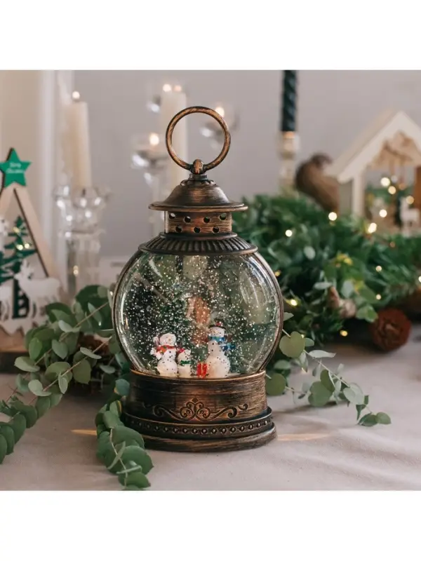 Светодиодная фигура &laquo;Семья снеговиков&raquo; 12&times;20.5&times;7.8 см, пластик, от батареек АААх3, свечение тёплое белое