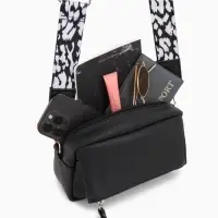 Сумка женская кросс-боди TEXTURA на молнии, 21&times;7&times;13 см, чёрная