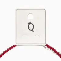 Чокер из бисера &laquo;Хрусталь&raquo;, сердце, красный в серебре, 36 см + 5 см доп, цепочка