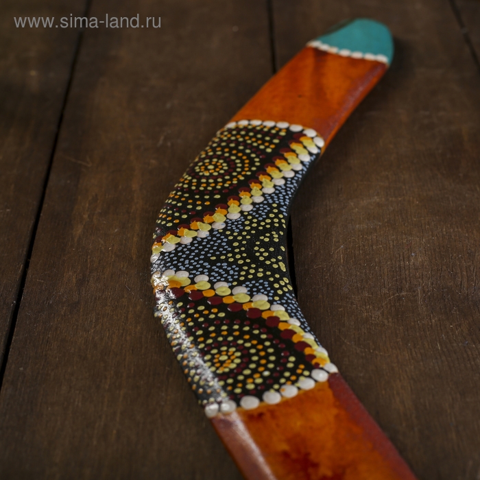 Сувенир Бумеранг черный с узором 41х13х1 см МИКС Сувенир Бумеранг черный с узором 41х13х1 см МИКС