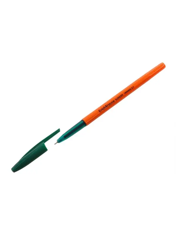 Ручка шариковая ErichKrause Slender Stick Orange, Super Glide, 0.7 мм, зелёная Ручка шариковая ErichKrause Slender Stick Orange, Super Glide, 0.7 мм, зелёная