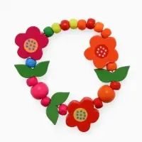 Набор детских украшений Выбражулька &laquo;Цветочное настроение&raquo;, 2 предмета: бусы, браслет d=6 см МИКС