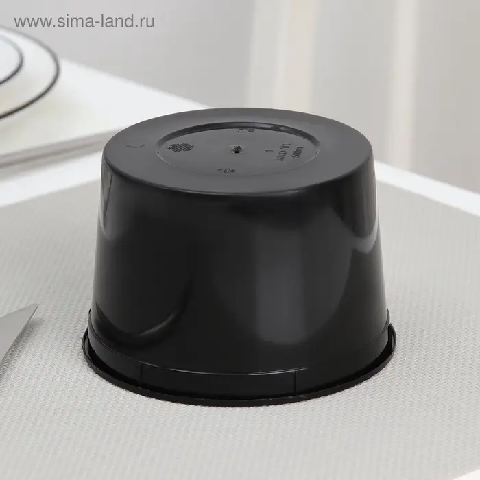 Контейнер пластиковый одноразовый &laquo;Супница&raquo;, 500 мл, 11.2 см, чёрный