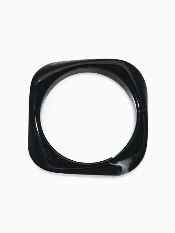 Браслет манжета &laquo;Тренд&raquo;, d=9 см, широкий, акрил, чёрный