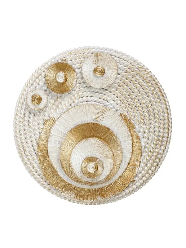 Держатель для штор CAPPIO KS038, d=11 см, белый с золотом, 2 шт.