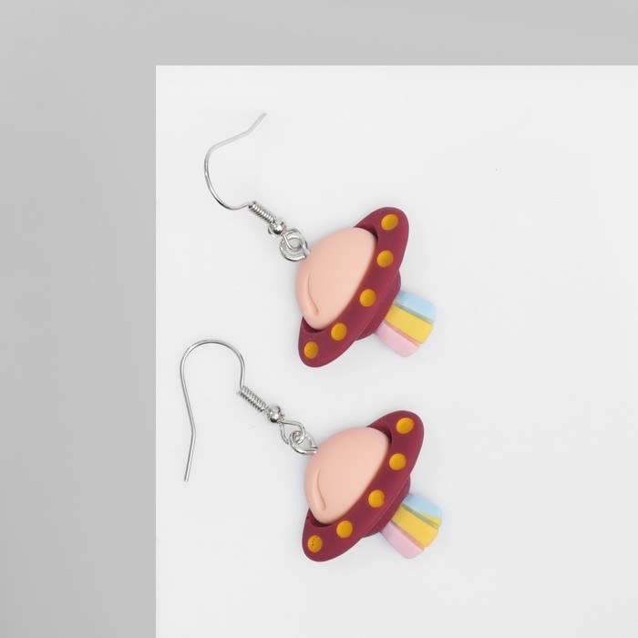 Серьги ассорти «Радость» космический корабль, цветные в серебре Серьги ассорти «Радость» космический корабль, цветные в серебре