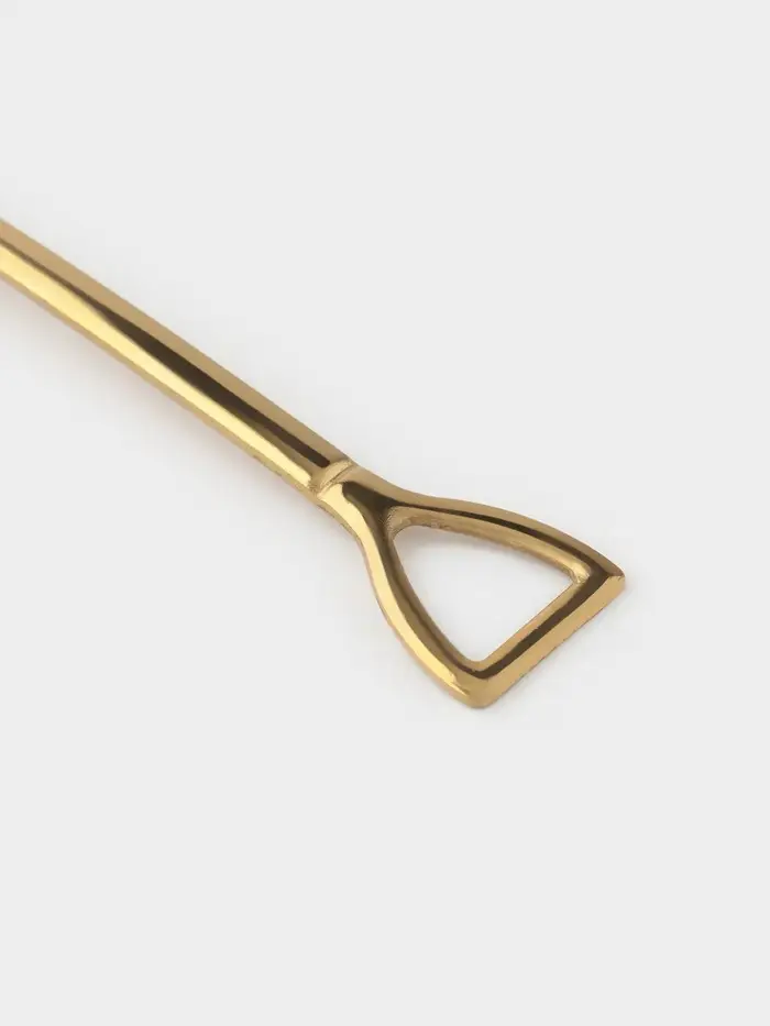 Ложка десертная из нержавеющей стали Magistro &laquo;Лопата&raquo;, длина 12 см, цвет золотой