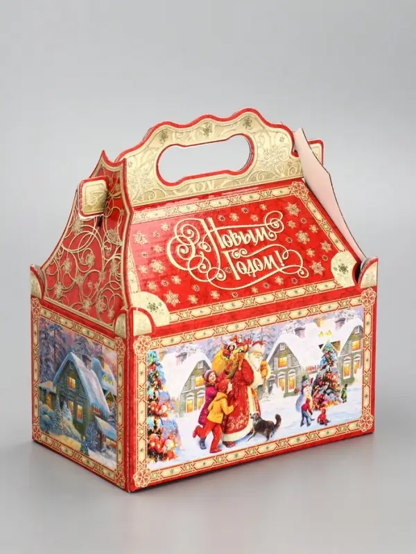 Подарочная новогодняя коробка «Атмосфера», для сладких подарков, 20×12×19 см Подарочная новогодняя коробка «Атмосфера», для сладких подарков, 20×12×19 см