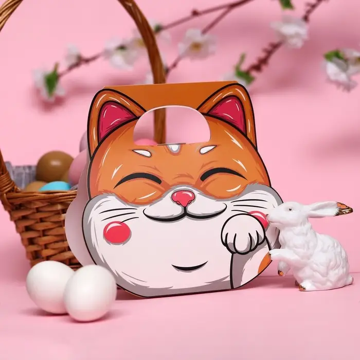 Коробка складная «Кошечка», 19,5 х 19,5 х 7 см Коробка складная «Кошечка», 19,5 х 19,5 х 7 см