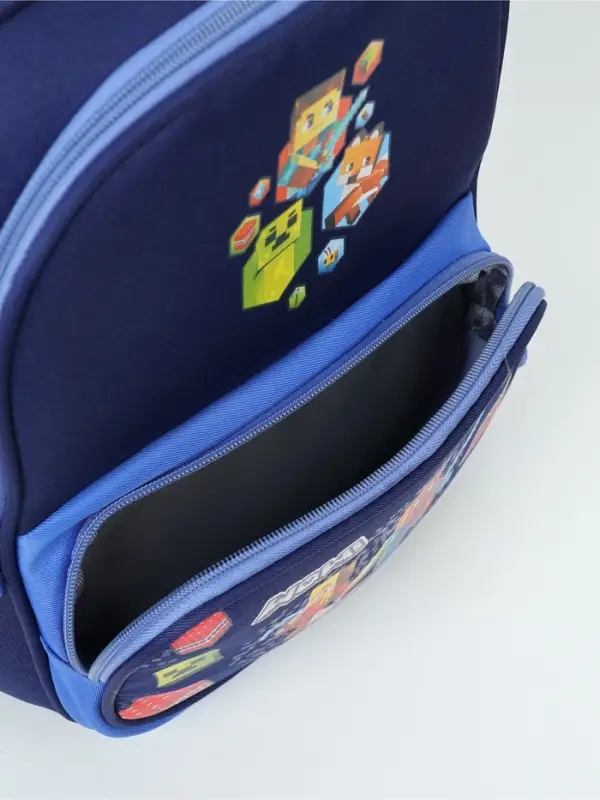 Ранец с эргономичной спинкой текстильный "Пиксели"