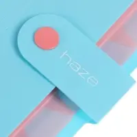 Папка А4 Haze, 12 отделений, 600 мкм, на кнопке, голубая