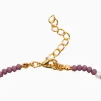 Чокер "Морской мир" хвост русалки с жемчугом, цвет фиолетово-белый в золоте