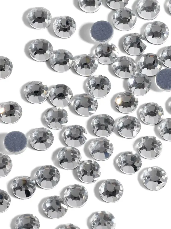 Стразы термоклеевые «Круг», стеклянные, d=4 мм, 100 шт., цвет серебряный