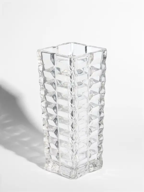 Ваза стекло настольная  Ваза стекло настольная "Эдисон" кубики, 29х12 см, прозрачный