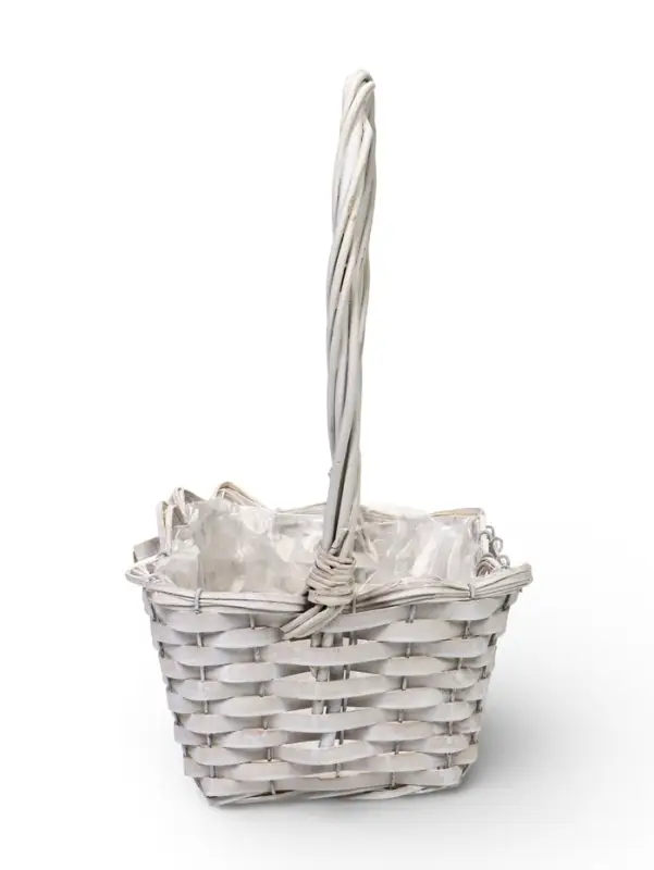 Набор корзин 3 шт, 39х20х14, 26х17х13, 21х13х11  лоза белый