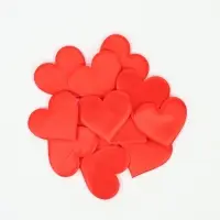 Сердечки декоративные, набор 12 шт., 6.5&times;5 см, красные