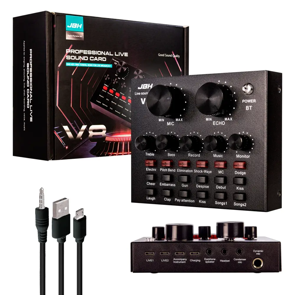 Внешняя звуковая карта V8 JBH (60шт/кор)