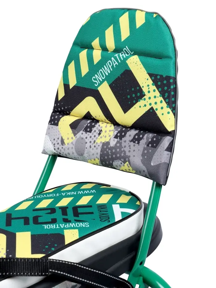 Снегокат Snowpatrol, со спинкой, зелёный, СНД2/SP3 Nika Kids