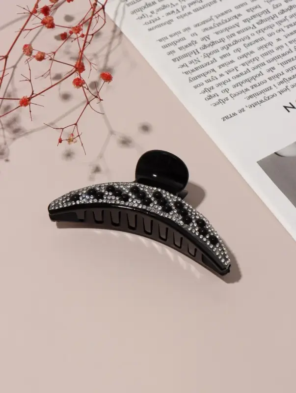 Крабик для волос &laquo;Скарлет&raquo;, дуга, 10.8 см, чёрный