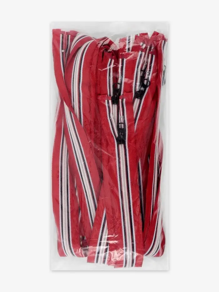 Молния &laquo;Спираль&raquo;, №5, разъёмная, замок автомат, 80 см, красная, белая, чёрная