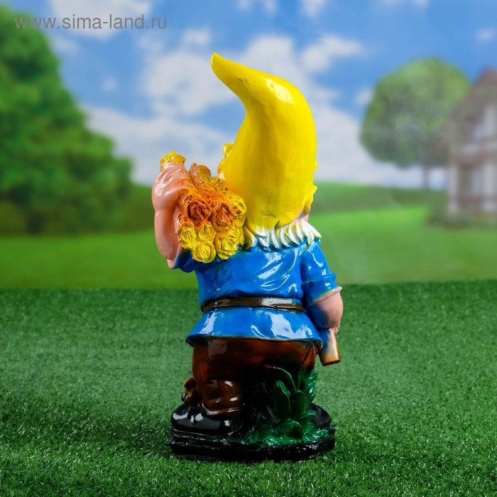 Садовая фигура  Садовая фигура "Гном-дровосек" 31х14х10см