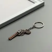 Брелок металл "Револьвер" крутится барабан МИКС 5,8х2,8х0,9 см