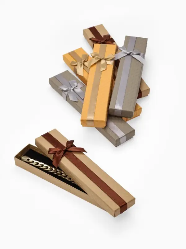 Набор подарочных коробочек 6 шт. под браслет, цепочку, &laquo;Стёганый принт&raquo;, 21&times;4 см, МИКС