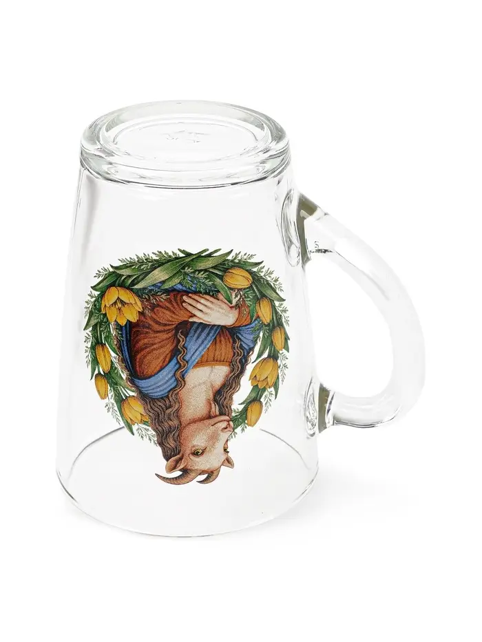 Кружка &laquo;Арт-коза&raquo;, 300 мл, символ года, стекло, прозрачная, рисунок МИКС