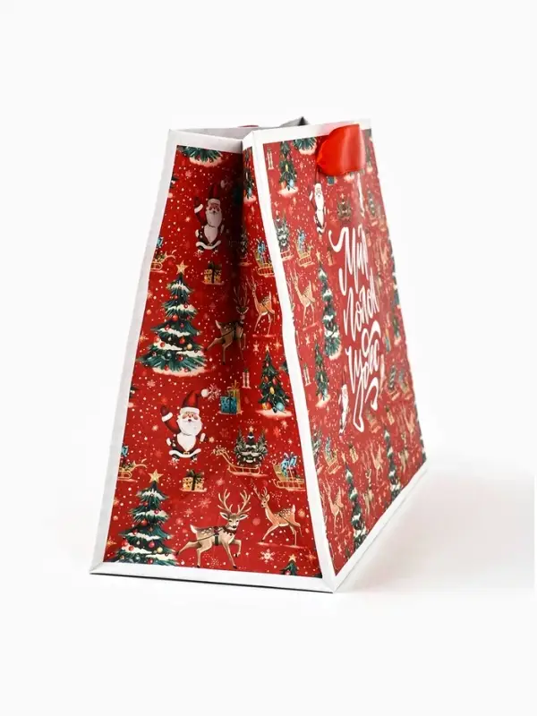 Пакет подарочный новогодний крафтовый, &laquo;Мир полон чудес&raquo;, 23&times;18&times;10 см