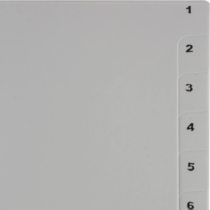 Разделитель листов 20л. цифровые пластик.Комус