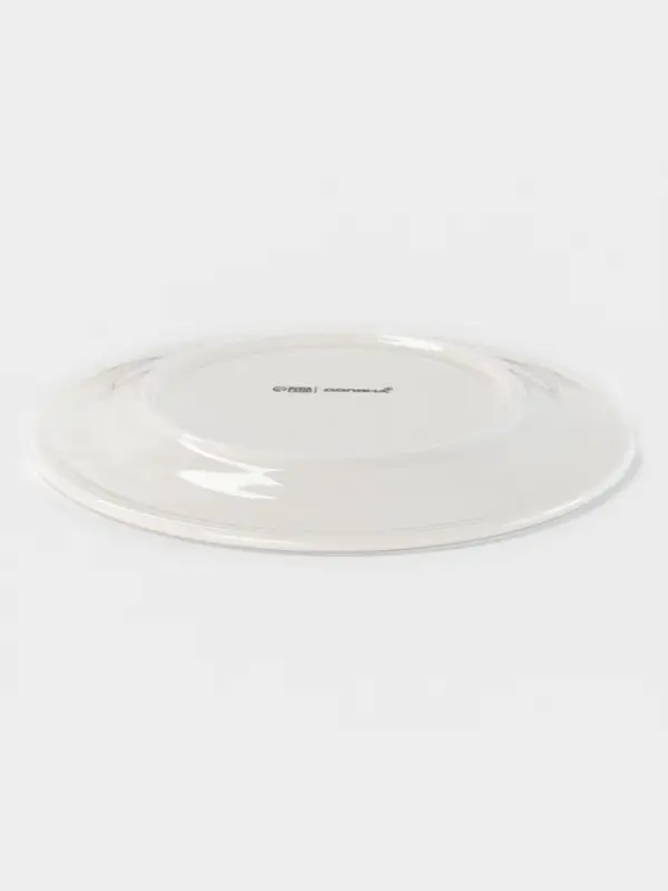 Тарелка десертная Доляна White Label, d=18.3 см, с утолщённым краем, фарфор, белая