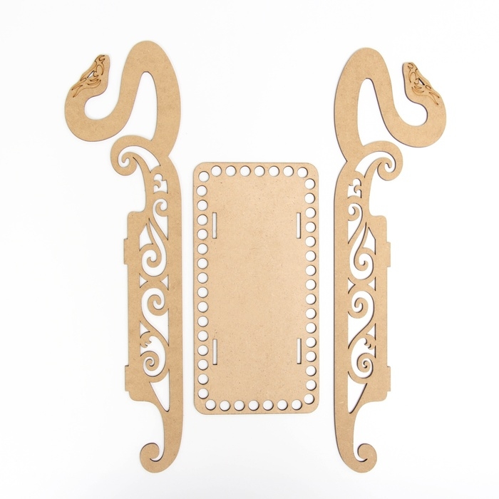 Заготовка для вязания "Сани. Вид 9" набор 3 детали, донышко 20х10 см