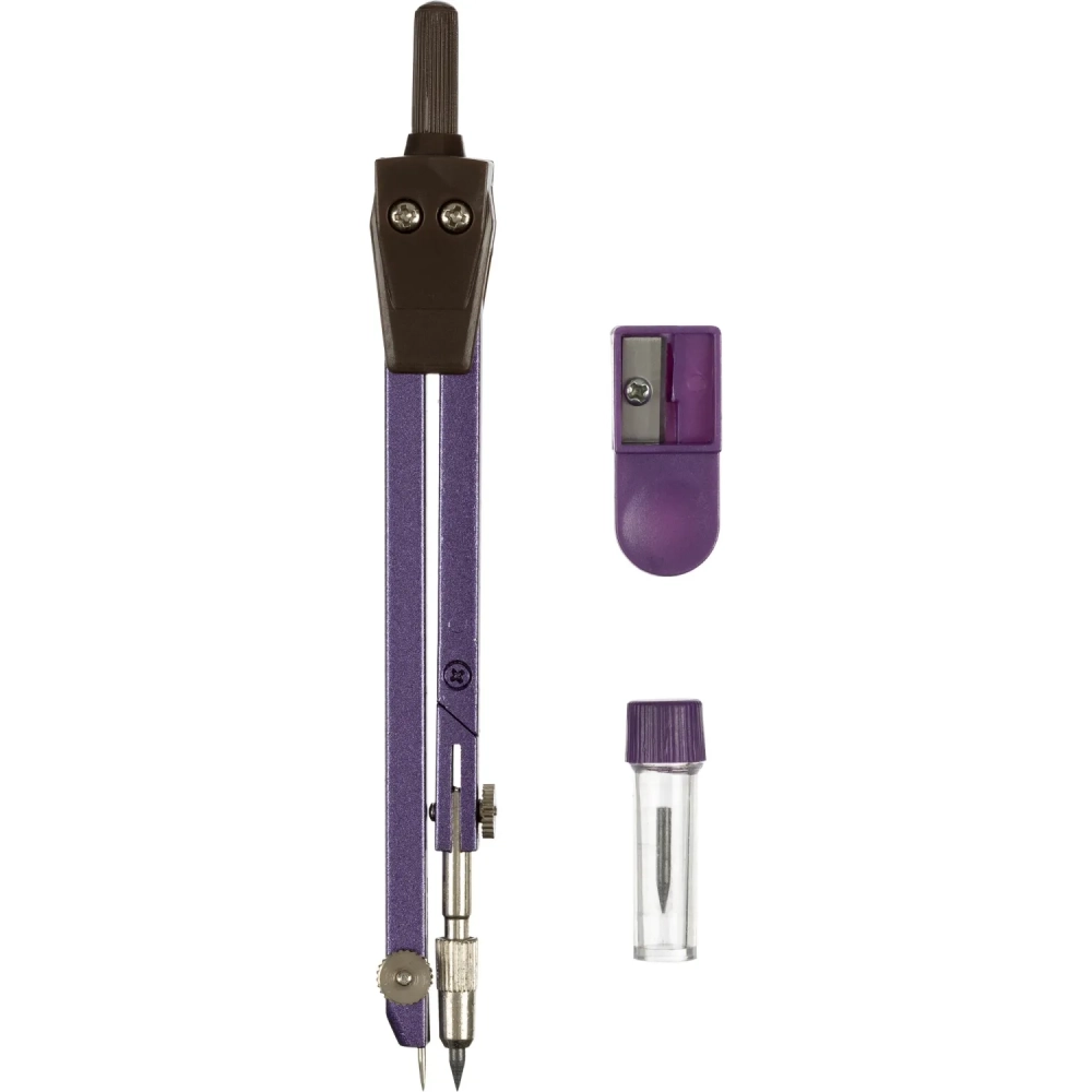 Готовальня Attache BF-A6 3пр/наб,циркуль 129мм,фиолет,пласт.пенал,европодв