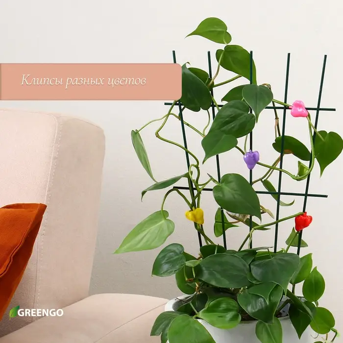 Клипса для растений «Клубника», набор 10 шт., МИКС, Greengo Клипса для растений «Клубника», набор 10 шт., МИКС, Greengo